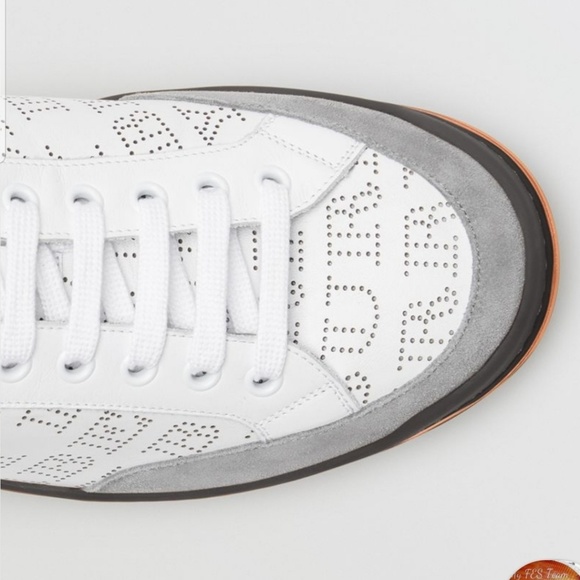 Burberry Perforated Logo Sneakers - Picture 2 of 2